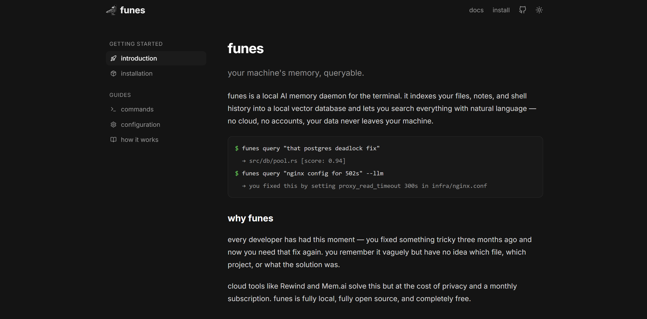 Funes - Funes Documentation Introduction